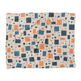 Geometric Confetti Blue & Orange in King (104" x 88") Size