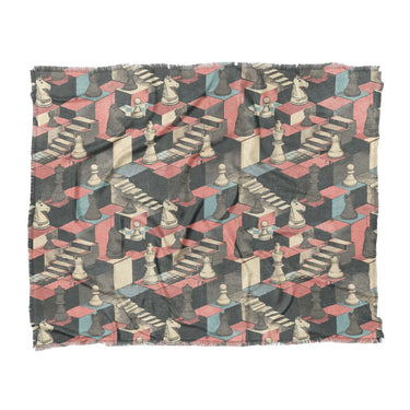 Harmon Surreal Check Blue & Pink in King (104" x 88") Size