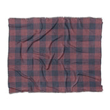 Buffalo Plaid Maroon & Navy in King (104" x 88") Size