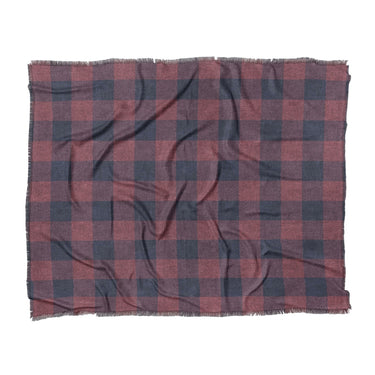 Buffalo Plaid Maroon & Navy in King (104" x 88") Size