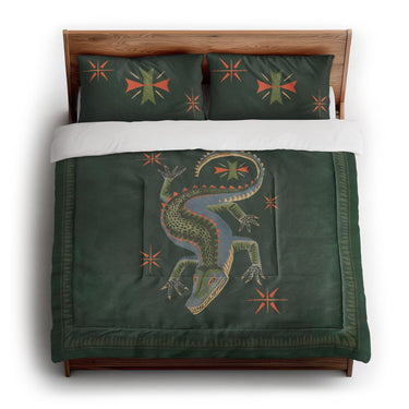 Hungry Alligator Green in King (104" x 88") Size