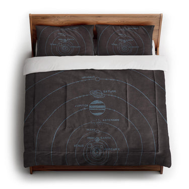 Solar System Burgandy & Powder Blue in King (104" x 88") Size
