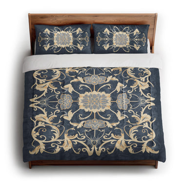 Belinda Navy & Ivory in King (104" x 88") Size