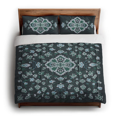Fenwick Navy & Green in King (104" x 88") Size