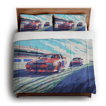 8 Bit Stock Cars in King (104" x 88") Size