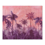 Sunset Palms Pink & Purple in King (104" x 88") Size