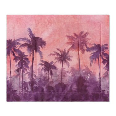 Sunset Palms Pink & Purple in King (104" x 88") Size