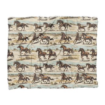 Wild Horses in King (104" x 88") Size