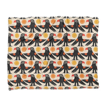 Tribal Birds Ivory in King (104" x 88") Size