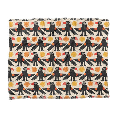 Tribal Birds Ivory in King (104" x 88") Size