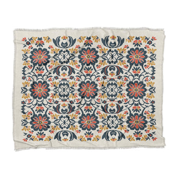 Georgiana Navy & Red in King (104" x 88") Size