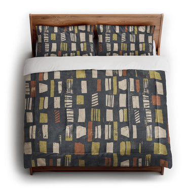 Milo Navy Lime & Terracotta in King (104" x 88") Size