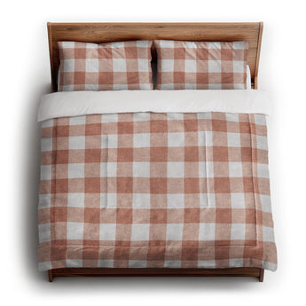 Buffalo Plaid Light Terracotta in King (104" x 88") Size