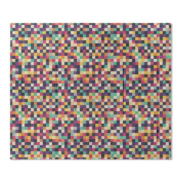 Pixel Mosaic Multicolor Midtone in King (104" x 88") Size