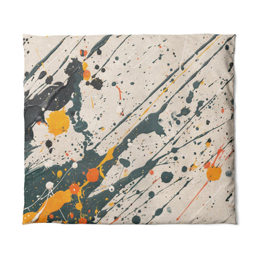 Jason Dark Teal & Orange in King (104" x 88") Size