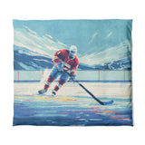 8 Bit Pond Hockey in King (104" x 88") Size