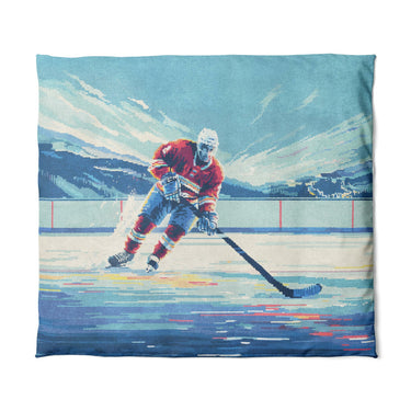 8 Bit Pond Hockey in King (104" x 88") Size