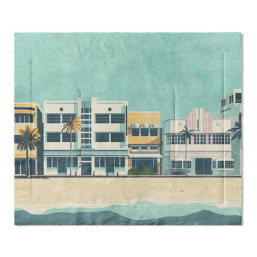 Art Deco Beach in King (104" x 88") Size
