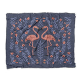 Flamingo Friends Navy in King (104" x 88") Size