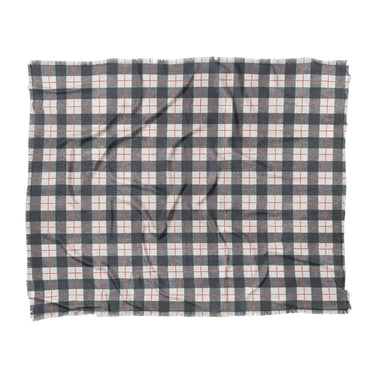 Wallace Plaid Navy & Red in King (104" x 88") Size