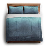 Kieran Watercolor Teal Ombre in King (104" x 88") Size