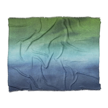 Micah Watercolor Blue & Green in King (104" x 88") Size