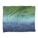 Micah Watercolor Blue & Green in King (104" x 88") Size
