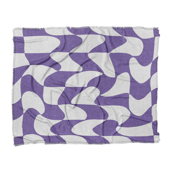 Twyla Checkered Periwinkle in King (104" x 88") Size