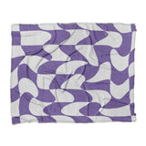 Twyla Checkered Periwinkle in King (104" x 88") Size