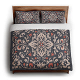 Annette Navy & Orange in King (104" x 88") Size