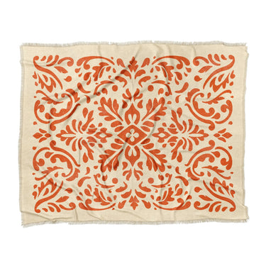 Floranna Ivory & Orange in King (104" x 88") Size