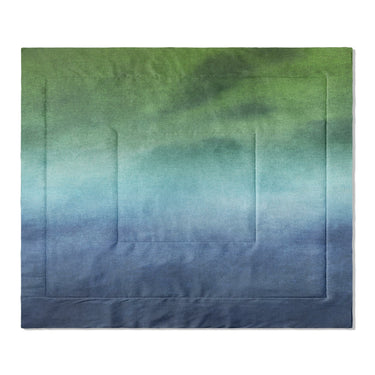 Micah Watercolor Blue & Green in King (104" x 88") Size