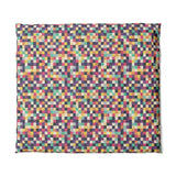 Pixel Mosaic Multicolor Midtone in King (104" x 88") Size