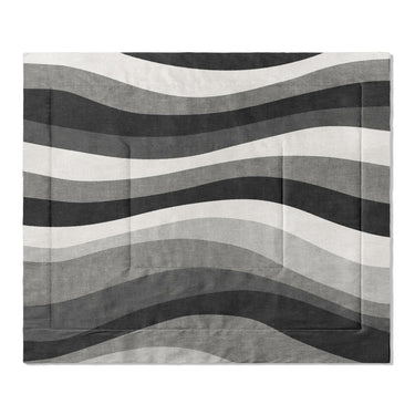 Sinuous Grey Monochrome in King (104" x 88") Size