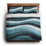 Sinuous Teal Monochrome in King (104" x 88") Size