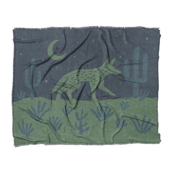 Desert Coyote Midnight Blue & Sage Green in King (104" x 88") Size