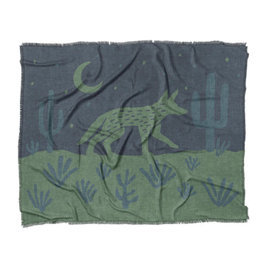 Desert Coyote Midnight Blue & Sage Green in King (104" x 88") Size
