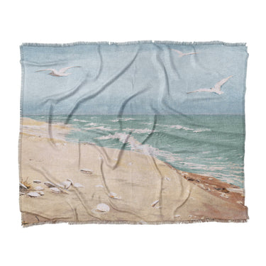 On the Beach by Fidelia Bridges in King (104" x 88") Size