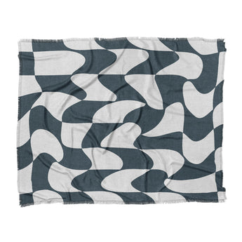 Twyla Checkered Navy in King (104" x 88") Size