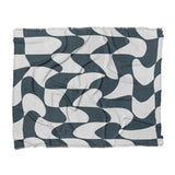 Twyla Checkered Navy in King (104" x 88") Size