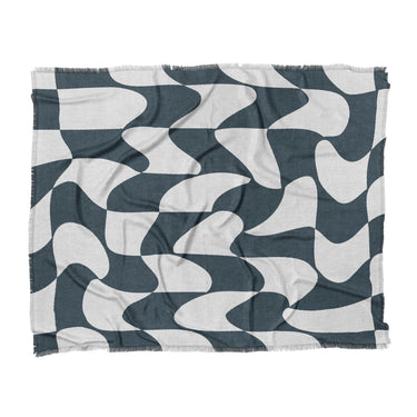 Twyla Checkered Navy in King (104" x 88") Size