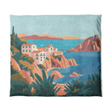 Mediterranean Cliffside Village in King (104" x 88") Size