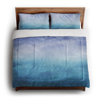 Micah Watercolor Blue & Teal in King (104" x 88") Size
