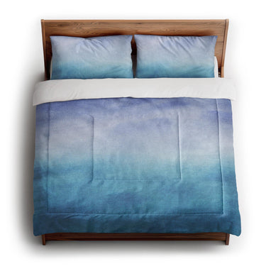 Micah Watercolor Blue & Teal in King (104" x 88") Size