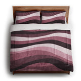 Sinuous Maroon Monochrome in King (104" x 88") Size