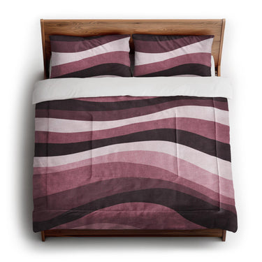 Sinuous Maroon Monochrome in King (104" x 88") Size