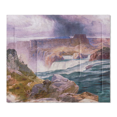 Shoshone Falls of the Great Idaho Snake River by Thomas Moran in King (104" x 88") Size
