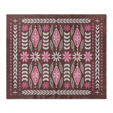 Topanga Burgundy & Pink in King (104" x 88") Size