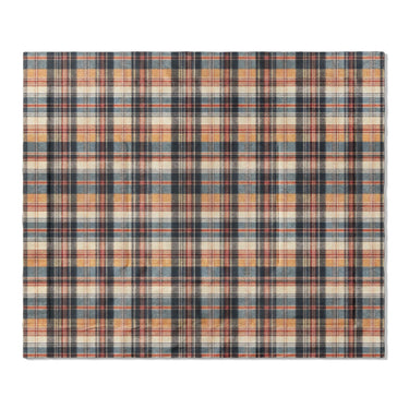 MacPherson Plaid Navy & Gold in King (104" x 88") Size