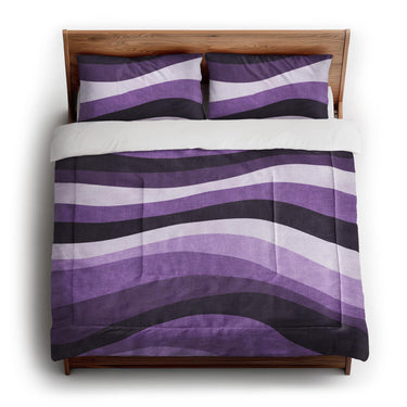Sinuous Purple Monochrome in King (104" x 88") Size